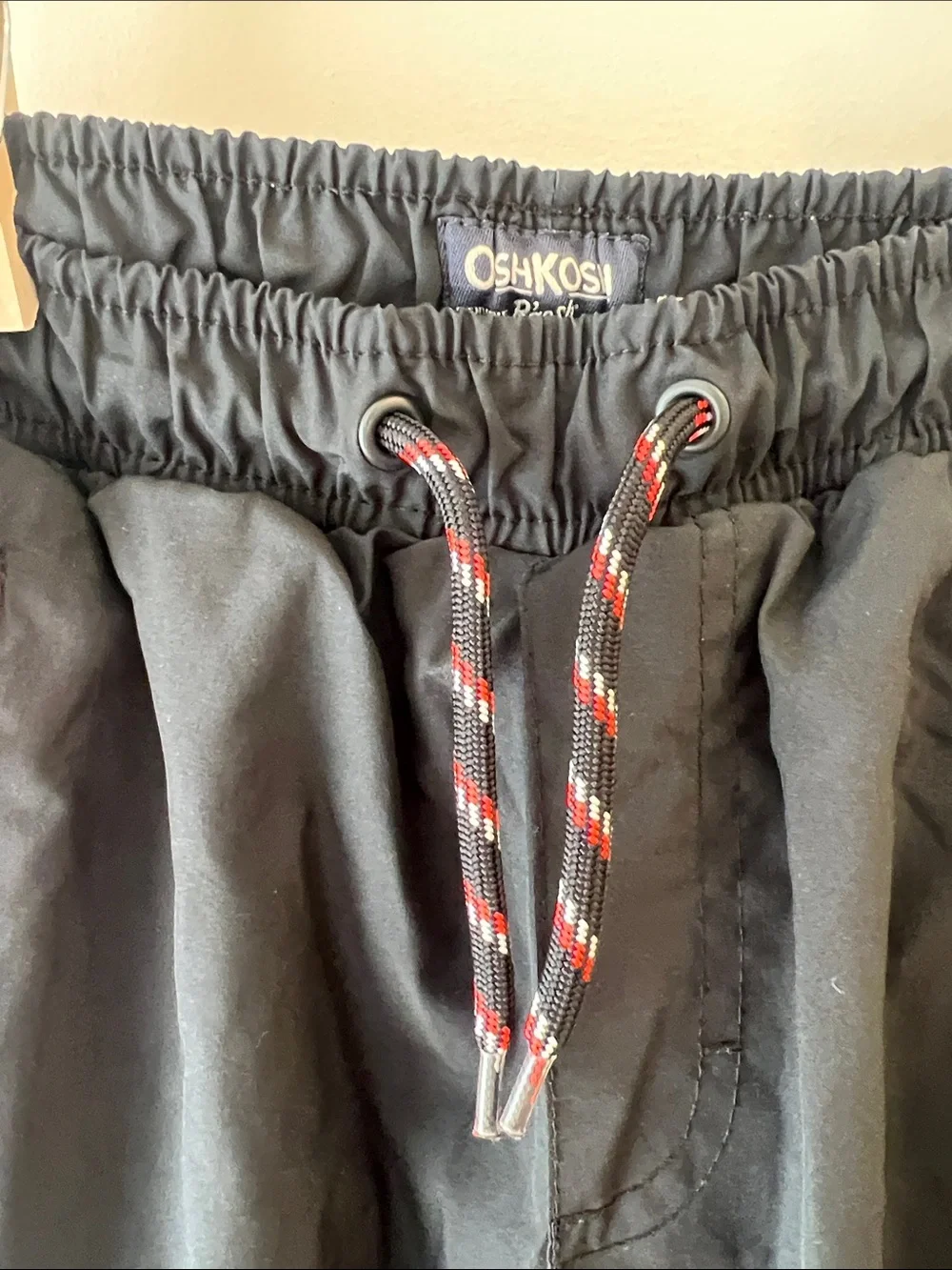 OshKosh B'gosh Black Track Pants with Red Zippers